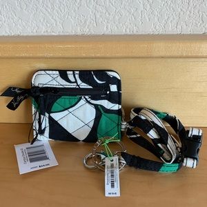 NWT Vera Bradley campus ID wallet and lanyard
